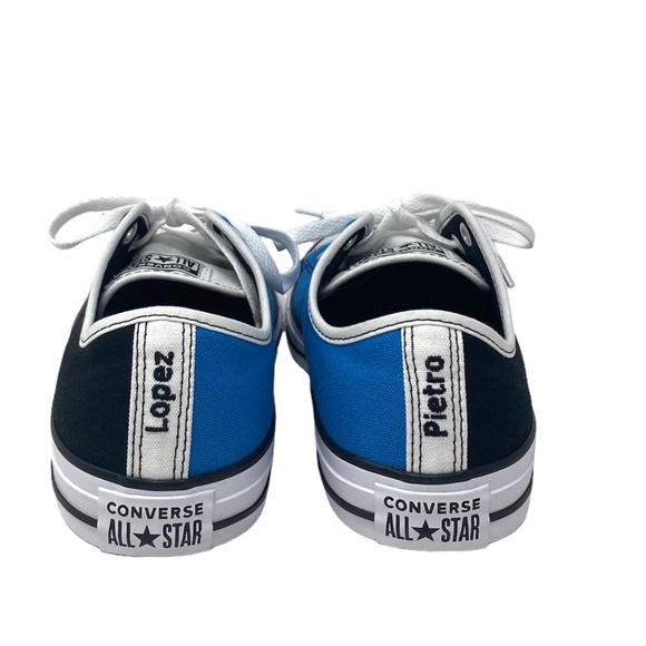 Converse Ctas Low Skate Shoes Men Sneaker Black Blue Canvas Custom 168958C-WBBW - Picture 2 of 10